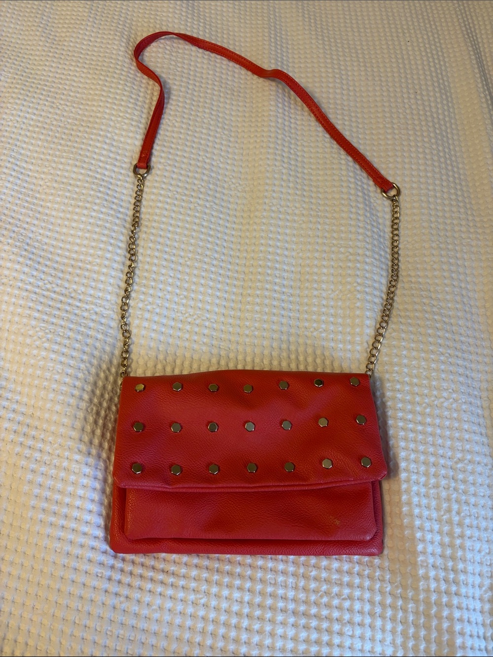 Coral Studded Crossbody Shoulder Bag Olivia Miller